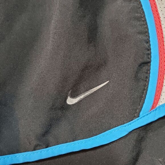 Nike Shorts Womens Medium Black Running Swoosh Logo Athletic Dri Fit Drawstring - Picture 9 of 12